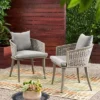 Pebble Set Of 2 Wicker Boho Club Chairs - Gray - Christopher Knight Home -Outdoor Furniture Store GUEST 4571a386 0319 481a 9c1d 74fc1524012f