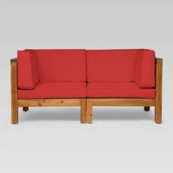 Brava 2pc Acacia Modular Loveseat - Christopher Knight Home -Outdoor Furniture Store GUEST 45db3a24 d181 4009 815d ad4b20bbf2db