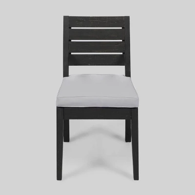 Nestor 6pc Acacia Wood Dining Set - Dark Gray/Light Gray - Christopher Knight Home 6 Nestor 6pc Acacia Wood Dining Set - Dark Gray/Light Gray - Christopher Knight Home - Image 4