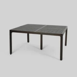 Tahoe Square Aluminum Modern Woven Accents Dining Table - Christopher Knight Home -Outdoor Furniture Store GUEST 4d0dd1fe 9382 407d baa1 0aec23b40b05
