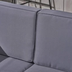 Malawi 10pc Acacia UShaped Sectional Sofa Set With Fire Pit Gray/Dark Gray - Christopher Knight Home -Outdoor Furniture Store GUEST 4dc57114 b975 4460 9f5c fdb6d35f2667