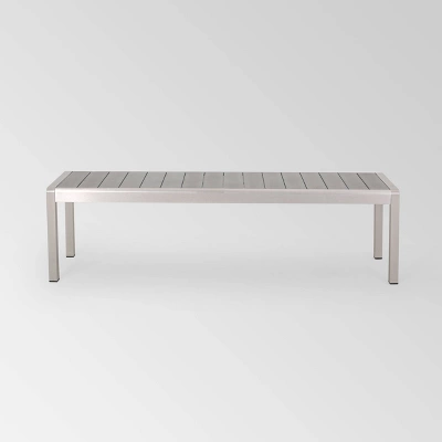 Cape Coral Aluminum Modern Dining Bench - Christopher Knight Home 7 Cape Coral Aluminum Modern Dining Bench - Christopher Knight Home - Image 5