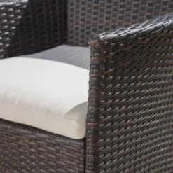 Lincoln 7pc Acacia Wood & Wicker Patio Dining Set - Dark Brown - Christopher Knight Home -Outdoor Furniture Store GUEST 53ab2c2c da0d 4941 b26d e0eeae99f46f