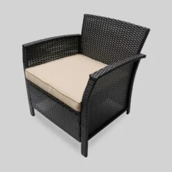 St Lucia 2pc Wicker Club Chairs - Brown/Tan - Christopher Knight Home -Outdoor Furniture Store GUEST 54065219 060b 4bab b183 19baa696dba8