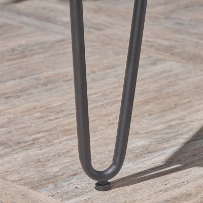 Jane Wood/Metal Patio Industrial Bench - Gray - Christopher Knight Home 4 Jane Wood/Metal Patio Industrial Bench - Gray - Christopher Knight Home - Image 2