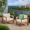 Genser 2pk Acacia Wood Club Chairs Brown/Beige - Christopher Knight Home 2 Genser 2pk Acacia Wood Club Chairs Brown/Beige - Christopher Knight Home -Outdoor Furniture Store GUEST 580d73fd 7df5 4815 bdf1 9d14bb0e1af7