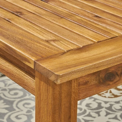 Hayes 7pc Wood & Wicker Expandable Dining Set - Natural/Brown - Christopher Knight Home 6 Hayes 7pc Wood & Wicker Expandable Dining Set - Natural/Brown - Christopher Knight Home - Image 4