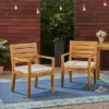 Nestor 2pk Acacia Wood Dining Chairs - Natural/Cream - Christopher Knight Home -Outdoor Furniture Store GUEST 5dbc148a 31fc 4300 9c48 3fcef8a3affe