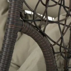 Kyle Indoor/Outdoor Hanging Basket Chair - Brown/Khaki - Christopher Knight Home -Outdoor Furniture Store GUEST 61ec3efa 0dee 4a8a b768 3c01d65d12a1