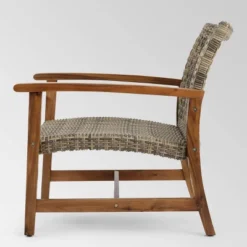 Hampton 4pk Wicker Mid-Century Club Chairs - Natural/Gray - Christopher Knight Home 12 Hampton 4pk Wicker Mid-Century Club Chairs - Natural/Gray - Christopher Knight Home -Outdoor Furniture Store GUEST 63abab3d abda 494a 93d6 1fba4c1453f6