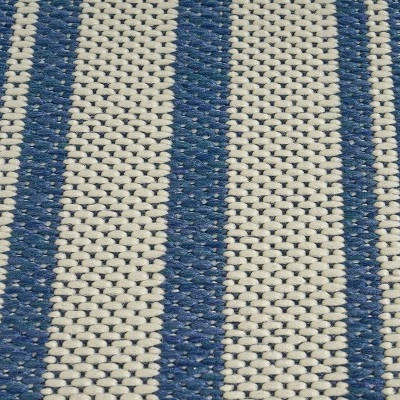7'10" X 10' Nador Outdoor Rug Blue/Ivory - Christopher Knight Home 6 7'10" X 10' Nador Outdoor Rug Blue/Ivory - Christopher Knight Home - Image 4