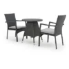 Georgina 3pc Wicker Patio Bistro Set With Cushions - Gray - Christopher Knight Home -Outdoor Furniture Store GUEST 65d9afea cdd8 4fe3 a499 041300b0f659