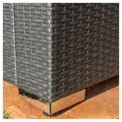 Murano Set Of 2 Wicker Club Chair - Gray - Christopher Knight Home 5 Murano Set Of 2 Wicker Club Chair - Gray - Christopher Knight Home - Image 3