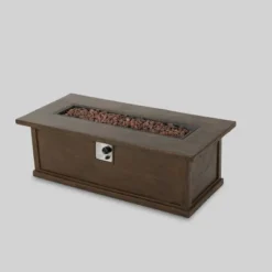 Cape Coral 4pc Metal Conversation And Gas Fire Table Set - Khaki/Brown/Black - Christopher Knight Home -Outdoor Furniture Store GUEST 6c482c63 73d9 451a afe1 e09fafa25e4b