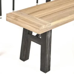 Hensley 6pc Acacia & Wicker Dining Set - Gray/Brown - Christopher Knight Home -Outdoor Furniture Store GUEST 73a67cff 589a 43bd 8e14 98344c41ee47