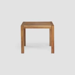 Leah 3pc Acacia Wood Chat Set - Brown/Dark Teal - Christopher Knight Home -Outdoor Furniture Store GUEST 74d1ae08 d10b 450c 9e9e 8333892e712d