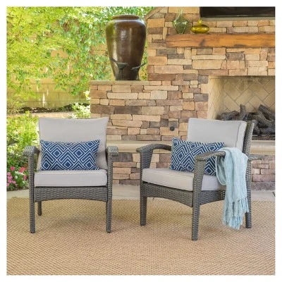 Honolulu Set Of 2 Outdoor Wicker Club Chair With Cushion - Christopher Knight Home 5 Honolulu Set Of 2 Outdoor Wicker Club Chair With Cushion - Christopher Knight Home - Image 3