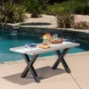 Goleta Rectangular & Iron Concrete Dining Table - White - Christopher Knight Home -Outdoor Furniture Store GUEST 7955b687 6398 4dbd a1c4 fffbbfc675dd