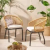 Arias Set Of 2 Wicker Club Chair - Light Brown/Beige - Christopher Knight Home -Outdoor Furniture Store GUEST 799d3ff9 02fa 469f 8fd4 ed93f8cb3a9e