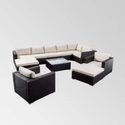 Santa Rosa 11pc Wicker Seating Set - Christopher Knight Home -Outdoor Furniture Store GUEST 7a8141fe 05e5 4d2b 8153 647d30dd7e25