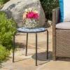 Skye Ceramic Tile Side Table - Blue/White - Christopher Knight Home -Outdoor Furniture Store GUEST 7d398b4c ef4c 499e 93c1 1d52f13bb866