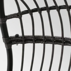 Crumpton Outdoor Wicker Hanging Chair With Stand - Gray/Dark Gray - Christopher Knight Home -Outdoor Furniture Store GUEST 7f1db501 ecd3 41cd 8402 549779491d87