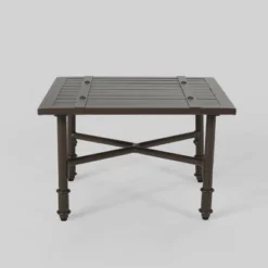 Vienne Aluminum Accent Table - Brown - Christopher Knight Home -Outdoor Furniture Store GUEST 826ee87e 3308 4293 aa48 7be9aeee4a18