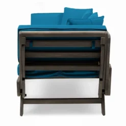 Ottavio Outdoor Acacia Wood Expandable Daybed With Cushions - Dark Teal/Gray - Christopher Knight Home -Outdoor Furniture Store GUEST 828482eb 62d5 4a29 9056 33fa35c763ab