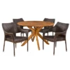 Natividad 5pc Acacia & Wicker Dining Set - Teak/Brown - Christopher Knight Home -Outdoor Furniture Store GUEST 82a958c3 7d95 473a bdc7 89f10d52a6c7