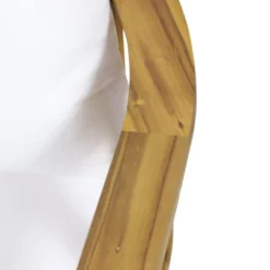 Solano 4pc Outdoor Wooden Chat Set With Rectangular Coffee Table - White/Teak - Christopher Knight Home -Outdoor Furniture Store GUEST 834d8529 7b74 4845 bc30 6a0345cbf121