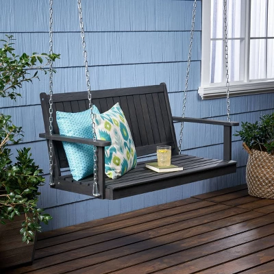 Tambora Acacia Wood Patio Porch Swing - Christopher Knight Home 3 Tambora Acacia Wood Patio Porch Swing - Christopher Knight Home