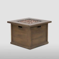 Venti 5pc Wicker Swivel Club Chairs And Fire Pit - Dark Brown/Beige - Christopher Knight Home -Outdoor Furniture Store GUEST 8470c485 cda6 45c5 b15e 55aee49b2d01