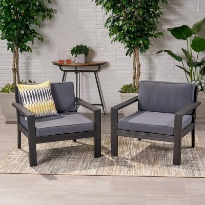 Santa Ana 2pk Acacia Wood Club Chairs - Christopher Knight Home 3 Santa Ana 2pk Acacia Wood Club Chairs - Christopher Knight Home