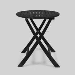 Hillside 3pc Wood And Wicker Foldable Bistro Set Dark Gray/Brown - Christopher Knight Home -Outdoor Furniture Store GUEST 86bb72a2 4c0f 45c0 a562 c32dcf82493d