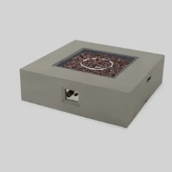 Oana 7pc Acacia V-Shaped Sectional Sofa Set With Fire Pit - Teak/Beige/Light Gray - Christopher Knight Home -Outdoor Furniture Store GUEST 8893c7e1 0d56 4b57 b707 47e41e847d7d 1