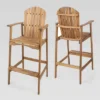Malibu 2pk Acacia Wood Adirondack Barstools - Natural - Christopher Knight Home -Outdoor Furniture Store GUEST 8938a80f 782b 41f9 9995 f6fd949438dc