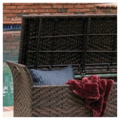 Wing Wicker Patio Storage Bench - Multi Brown - Christopher Knight Home -Outdoor Furniture Store GUEST 8b1fdfe8 c482 434d 88a2 dbc0e1714b2e