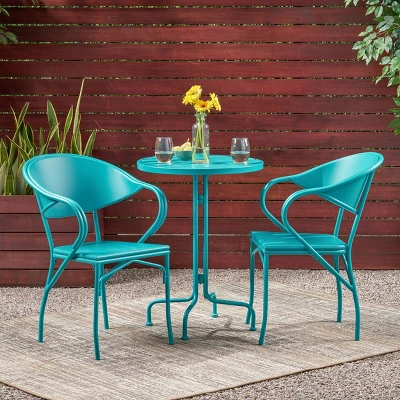 Palm Desert 3pc Iron Modern Bistro Set - Christopher Knight Home 8 Palm Desert 3pc Iron Modern Bistro Set - Christopher Knight Home - Image 6