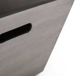 Langton Outdoor Light Weight Concrete & Ceramic Square Tank Holder Side Table Dark Gray/Black - Christopher Knight Home -Outdoor Furniture Store GUEST 8d9a69e3 fe2d 420f bb55 1e62797421df