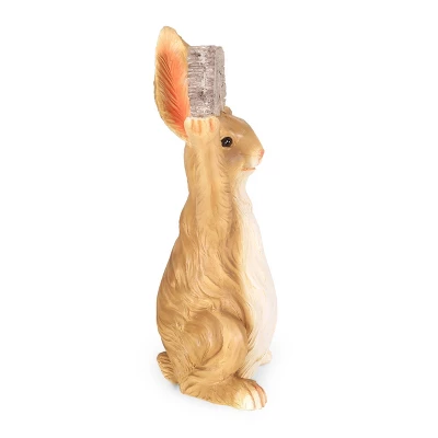 23.75" Concrete Corneu Outdoor Rabbit Garden Statue - White And Brown - Christopher Knight Home 5 23.75" Concrete Corneu Outdoor Rabbit Garden Statue - White And Brown - Christopher Knight Home - Image 3