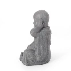 Harrod Outdoor Hear No Evil Monk Garden Statue - Stone Gray - Christopher Knight Home -Outdoor Furniture Store GUEST 8ed99e8d 152c 4184 a6fb f2329c484263