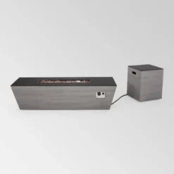 Amata 5pc Aluminum Chat Set With Fire Pit And Tank Holder - Silver/Khaki/Dark Gray - Christopher Knight Home -Outdoor Furniture Store GUEST 8f476a8d cfe9 4602 b9af b4627eb2d961