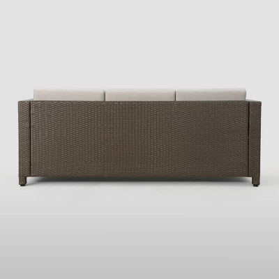 Puerta Wicker Patio Sofa - Christopher Knight Home 4 Puerta Wicker Patio Sofa - Christopher Knight Home - Image 2