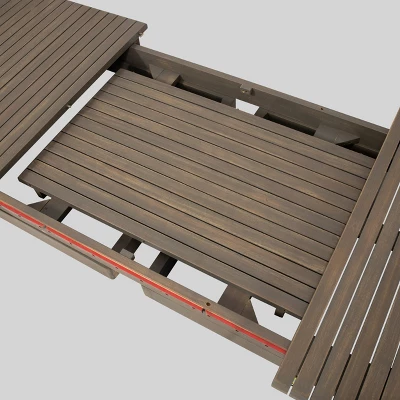 Belasera 9pc Acacia Wood Expandable Dining Set Gray - Christopher Knight Home 7 Belasera 9pc Acacia Wood Expandable Dining Set Gray - Christopher Knight Home - Image 5