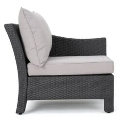 Antibes 6pc Wicker V-Shaped Sectional Sofa Set Gray/Silver - Christopher Knight Home -Outdoor Furniture Store GUEST 9cb20ed3 b95d 43a0 b884 ad2464daf526