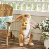 28.25" Concrete Silverbow Outdoor Rabbit Garden Statue - White And Brown - Christopher Knight Home -Outdoor Furniture Store GUEST 9d2187a8 655a 467a 935f d1e1d45c895b