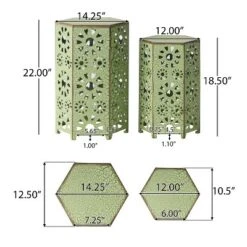 Eliana 2pc Sunburst Outdoor Patio Iron Side Table - Crackle Teal - Christopher Knight Home -Outdoor Furniture Store GUEST 9faf659d 448d 4e29 9b15 8e37ddfaa220