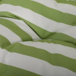 Greystone Indoor/Outdoor Hanging Chair With 8' Chain - White/Green - Christopher Knight Home -Outdoor Furniture Store GUEST a13b3ad5 b181 475b 9e65 1a20da686d83