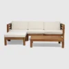 Cambridge 5pc Acacia Wood Patio Sofa Set - Teak/Beige - Christopher Knight Home -Outdoor Furniture Store GUEST a1779d6e 68df 47a1 964e 6c808b1c812b