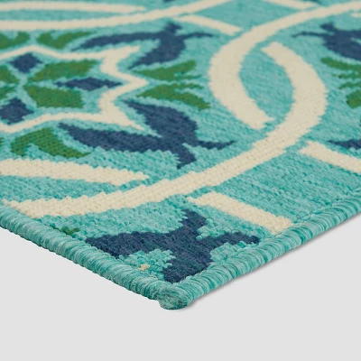 Jada Geometric Outdoor Rug Blue/Green - Christopher Knight Home 3 Jada Geometric Outdoor Rug Blue/Green - Christopher Knight Home